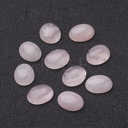 Natural Rose Quartz Cabochons G-ROSE10x8x4-1