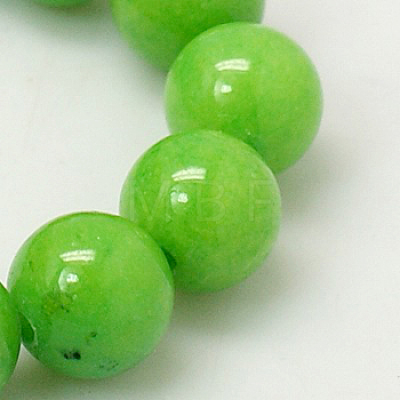 Natural Mashan Jade Round Beads Strands G-D263-12mm-XS17-1
