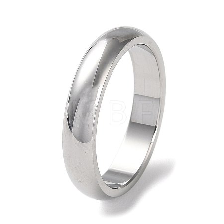 Non-Tarnish 304 Stainless Steel Simple Plain Band Finger Ring for Women Men High Polished RJEW-F152-03P-1