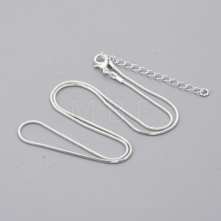 Brass Square Snake Chain Necklace Making X-MAK-T006-10A-S-1