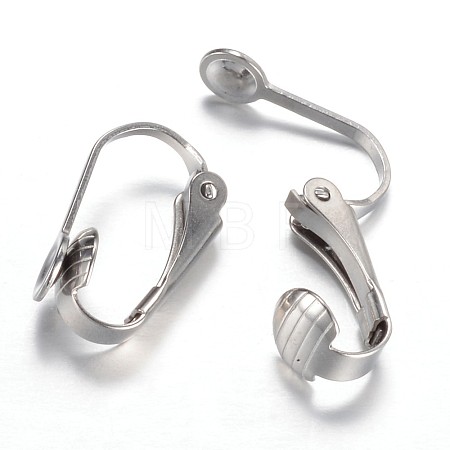Tarnish Resistant 304 Stainless Steel Clip-on Earring Findings STAS-G081-63P-1