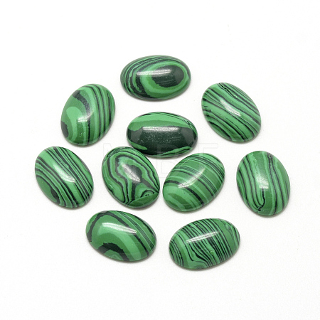 Synthetic Malachite Cabochons X-G-R415-14x10-38-1