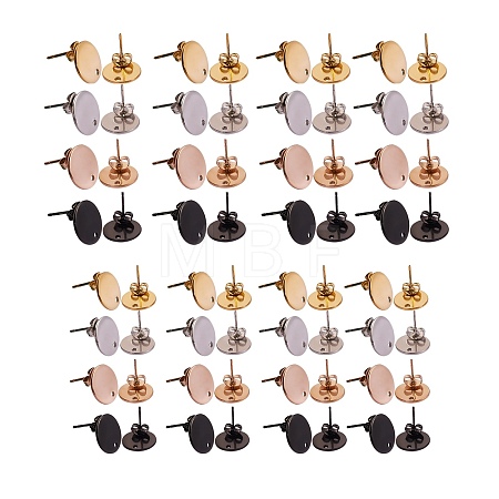 32Pcs 8 Styles PVD Vacuum Plating 304 Stainless Steel Stud Earring Findings STAS-SZ0001-39-1