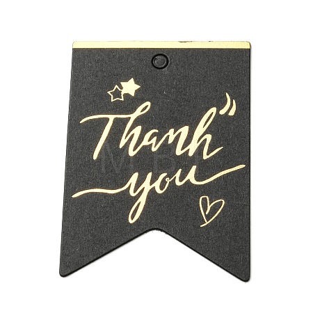 100Pcs Hot Stamping Thank You Paper Gift Tags CDIS-A007-01C-1