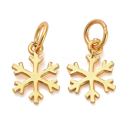 925 Sterling Silver Christmas Snowflake Charms STER-P071-18G-1