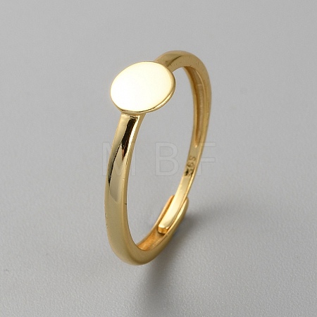 Adjustable Sterling Silver Ring Components STER-WH0008-37G-1