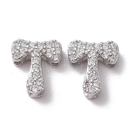 925 Sterling Silver Micro Pave Cubic Zirconia Beads STER-Z005-15P-T-1