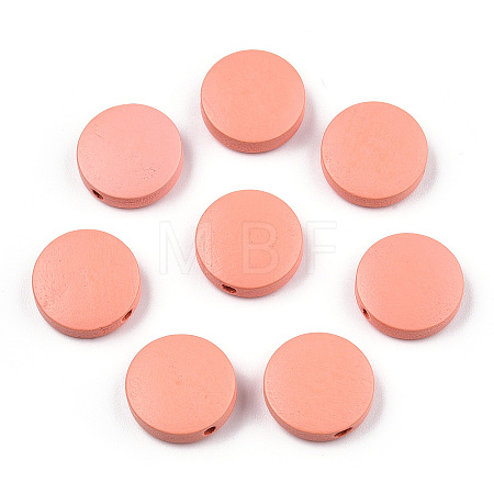 Painted Natural Wood Beads WOOD-S049-02B-09-1