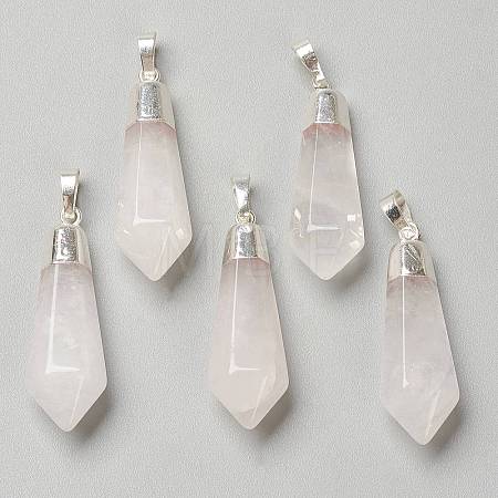 Natural Quartz Crystal Pointed Pendants LS-G-P445-E13-1