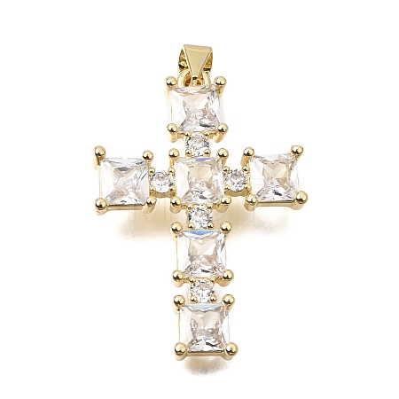 Brass Pave Cubic Zirconia Pendants CU-CBAE7DF-11G-C02-1