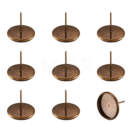 Brass Ear Studs Settings X-IFIN-Q005-AB-1