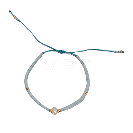 Adjustable Glass Seed Bead Braided Bead Bracelets for Women VT9382-12-1