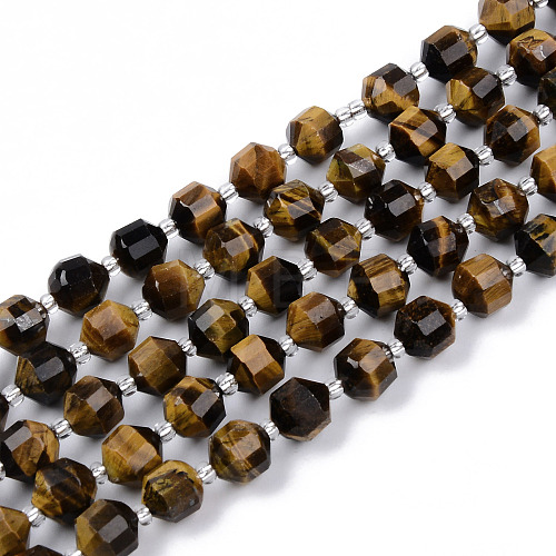 Natural Tiger Eye Beads Strands G-R482-14-8mm-1