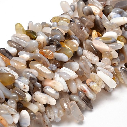 Natural Botswana Agate Nuggets Beads Strands G-E271-04-1