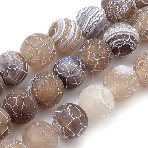 Natural Weathered Agate Beads Strands X-G-S259-05G-8mm-1