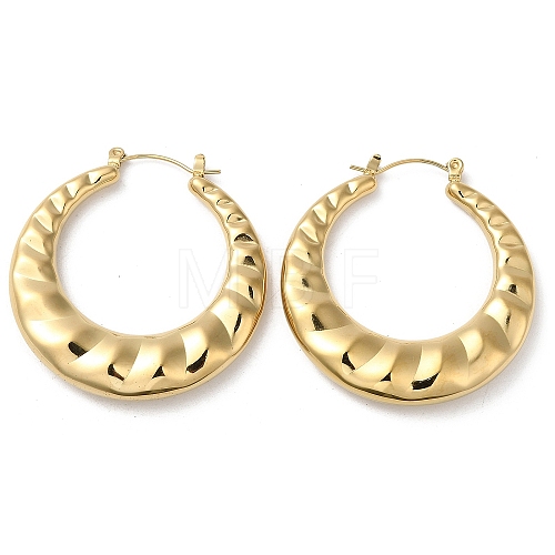 Rack Plating 304 Stainless Steel Hoop Earrings for Women EJEW-Z026-21G-1