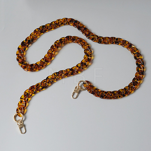 Leopard Print Pattern Resin Bag Handles PURS-PW0001-335C-D-1