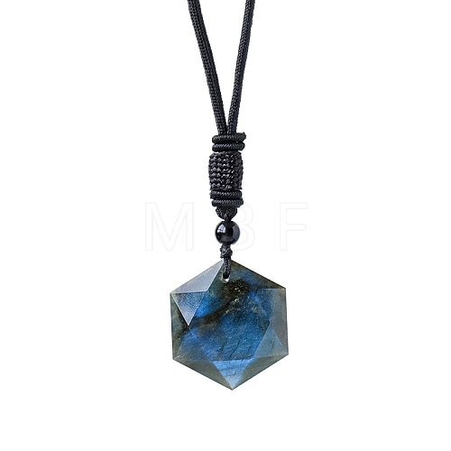 Natural Labradorite Star Pendants PW-WG15EE0-03-1