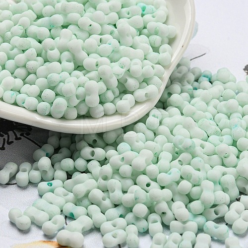 Macaron Color Opaque Frosted Glass Seed Beads SEED-K009-12B-07-1