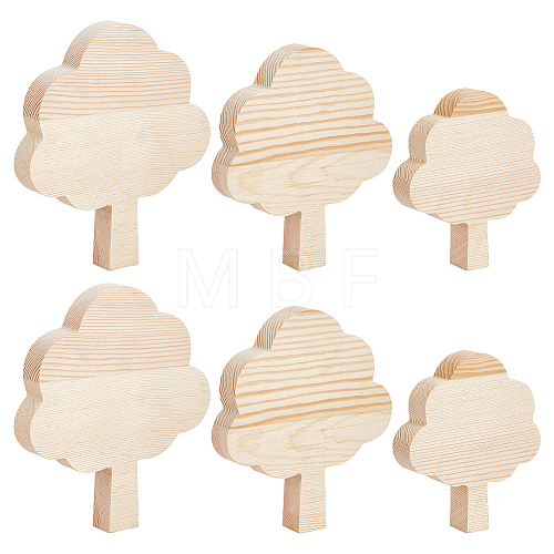 6Pcs 3Styles Wood Cutouts WOOD-WH0131-21B-1