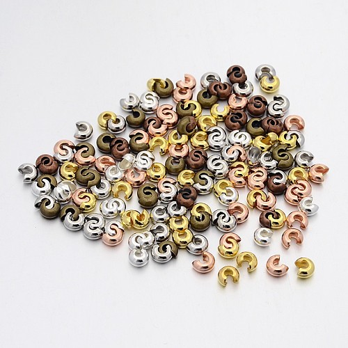 Iron Crimp Beads Covers X-IFIN-X0031-3mm-1