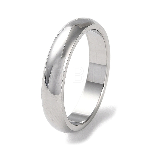 Non-Tarnish 304 Stainless Steel Simple Plain Band Finger Ring for Women Men RJEW-F152-03P-1