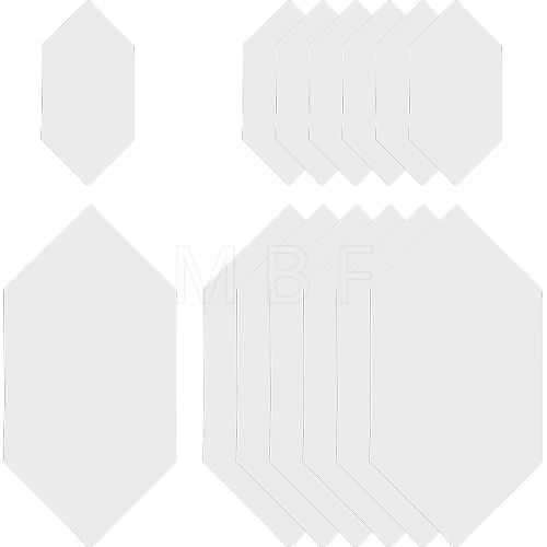Gorgecraft 200Pcs 2 Styles Hexagon Paper Quilting Templates DIY-GF0008-76-1