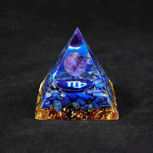 Resin Orgonite Pyramid Home Display Decorations G-PW0004-57B-1