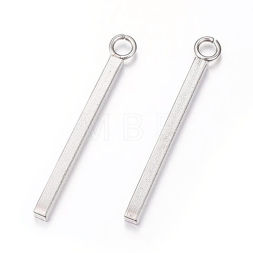 304 Stainless Steel Bar Pendants X-STAS-P186-05P-33mm-1