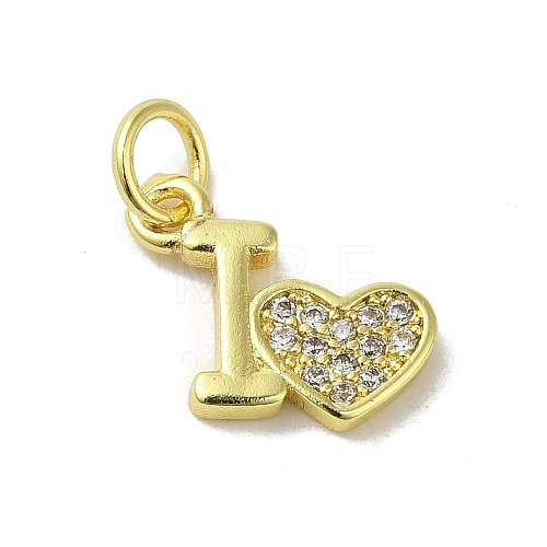 Real 18K Gold Plated Brass Pave Cubic Zirconia Pendants KK-M283-08D-01-1