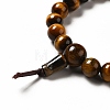 Natural Tiger Eye Gourd Beaded Stretch Bracelet for Women G-G997-G04-3