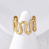 Wave 304 Stainless Steel Finger Rings for Women X-RJEW-F174-06G-1