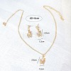 Butterfly Alloy Rhinestone Pendant Necklaces & Stud Earrings Sets for Women FS-WGF94CB-01-4