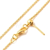 1mm Rack Plating Brass Cable Chain Adjustable Slider Necklaces for Women Men MAK-L044-04G-2