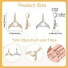 20Pcs 2 Colors Alloy Crystal Rhinestone Pendants ALRI-YW0001-35-3