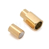 Ion Plating(IP) Smooth 304 Stainless Steel Magnetic Clasps with Glue-in Ends STAS-H402-63G-5MM-2