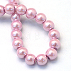 Baking Painted Pearlized Glass Pearl Round Bead Strands HY-Q330-8mm-47-4