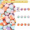 60Pcs 3 Colors Silicone Beads SIL-CA0001-10-2