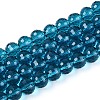 Transparent Glass Bead Strands GLAA-R095-8mm-27-1