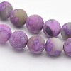 Natural & Dyed Gemstone Round Beads Strands G-D661-6mm-1-1