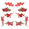 5 Pairs 5 Style 3D Flower Appliques DIY-WR0003-83-1