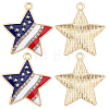 20Pcs Independence Day Alloy Enamel Pendants ENAM-SC0008-28-7