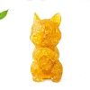 Natural Citrine Resin Carved Prayer Fox Statue Home Decoration PW-WG7B3B9-04-1