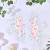 2Pcs Polyester Computerized Embroidered Appliques DIY-CY0003-42-7