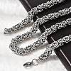 Tarnish Resistant 304 Stainless Steel Necklace Men's Byzantine Chain Necklaces NJEW-H411-26-1