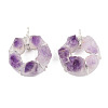 Natural Amethyst Pendants G-T040-01P-3