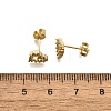 Heart Sparkling Cubic Zirconia Stud Earrings for Girl Women EJEW-H126-18G-3