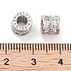 Brass Micro Pave Clear Cubic Zirconia Beads KK-P271-43P-B-3