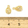 Real 18K Gold Plated Rack Plating Brass with Cubic Zirconia Pendants Charms KK-S396-12A-3