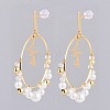 Dangle Stud Earrings EJEW-JE04065-01-4